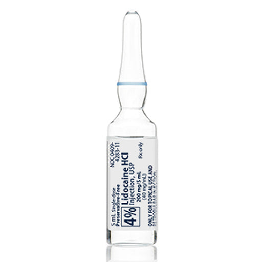 Shop for 4% Lidocaine Hydrochloride For Topical Use & Retrobulbar Injection 40 mg/mL Glass Ampuls 5 mL x 25/Tray used for Lidocaine Hydrochloride 4%