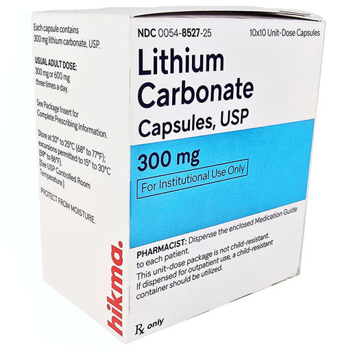Lithium Carbonate 300 mg Capsules by Hikma