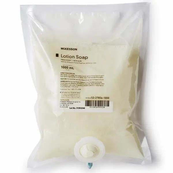 Gentle Lotion Hand Soap with Aloe Vera 1000 mL Dispenser Refill Bag with Fresh Scent 10/Case