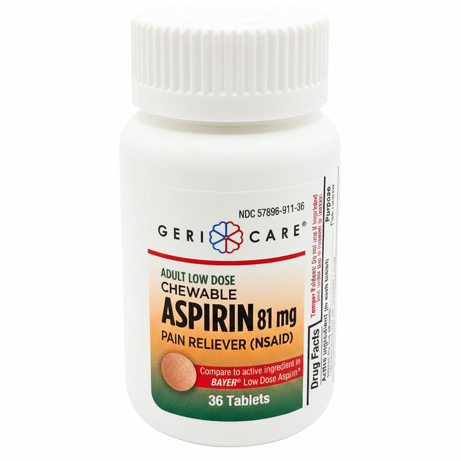 Low Dose Aspirin 81 mg Chewable Tablets 36 Count