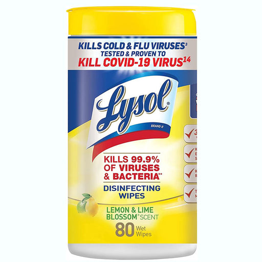 Lysol Disinfecting Surface Wipes with Lemon Lime Blossom Scent