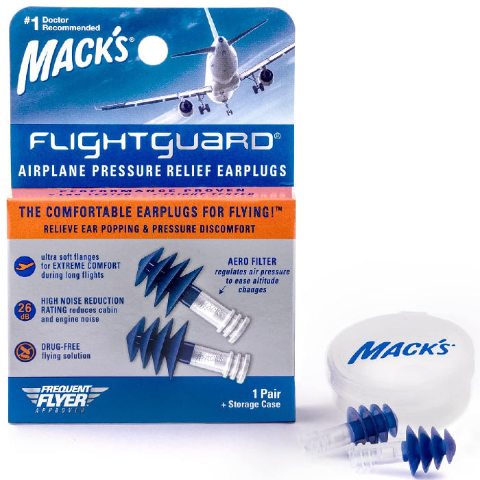 Macks Ear Plugs Flightguard Airplane Pressure Relief Earplugs