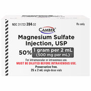 Magnesium Sulfate Injection 1 Gram 500 mg per vial Single Dose by Camber Pharma