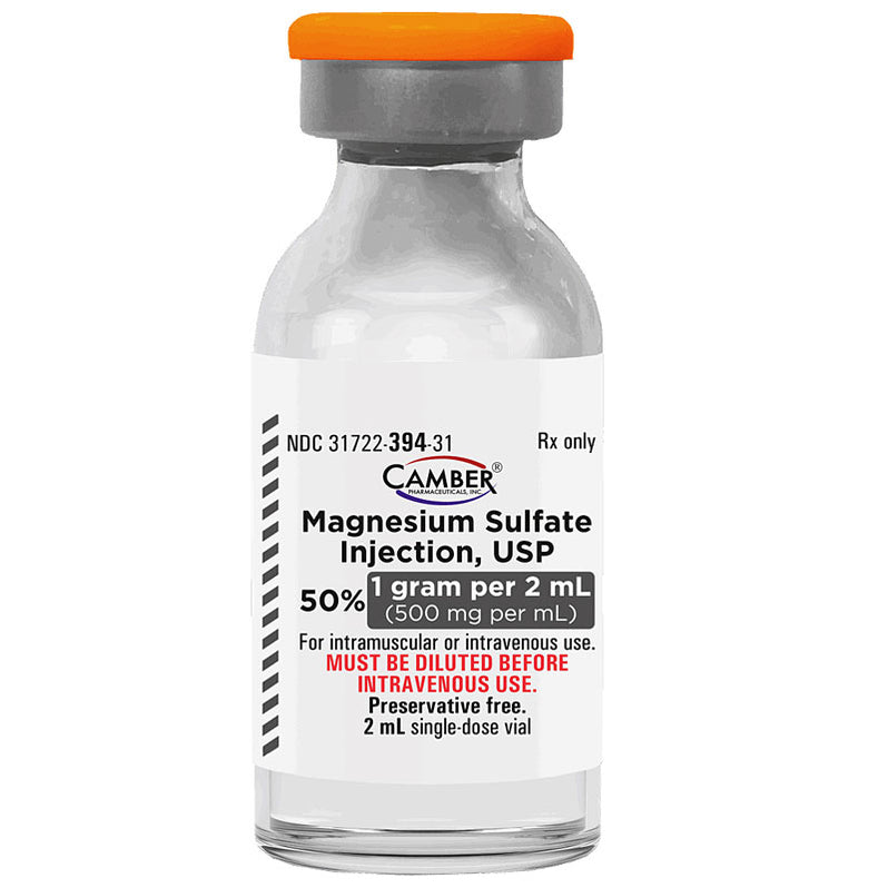 Mag Inj Magnesium Sulfate Injection 1 Gram (500 mg per vial) 2 mL x 25 Pack ...