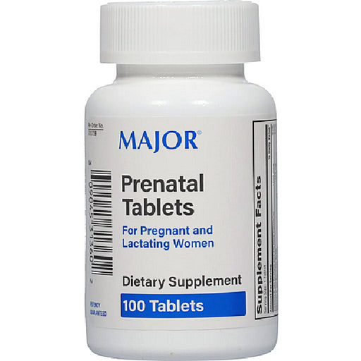 Buy Major Pharmaceuticals Major Prenatal Vitamin Tablets for Pregnant & Lactating Women 100 Count  online at Mountainside Medical Equipment