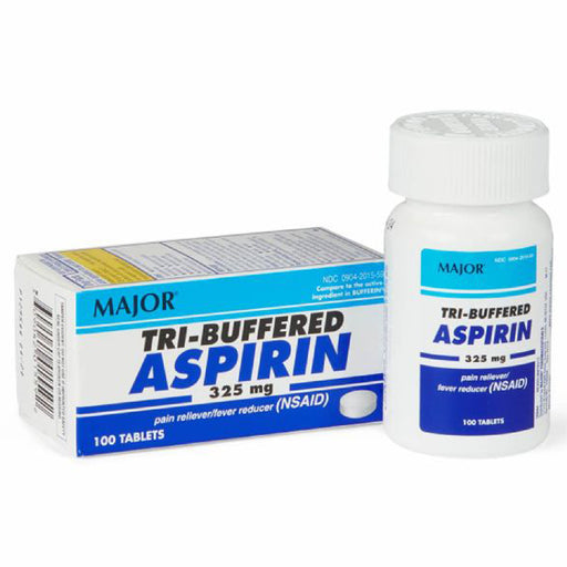 Major Tri-Buffered Aspirin 325 mg Tablets (NSAID) 100 Count  online at Mountainside Medical Equipment
