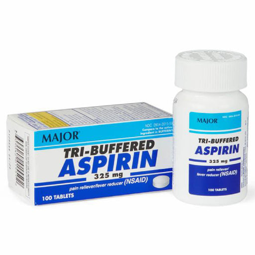 Buy Major Pharmaceuticals Major Tri-Buffered Aspirin 325 mg Tablets (NSAID) 100 Count  online at Mountainside Medical Equipment