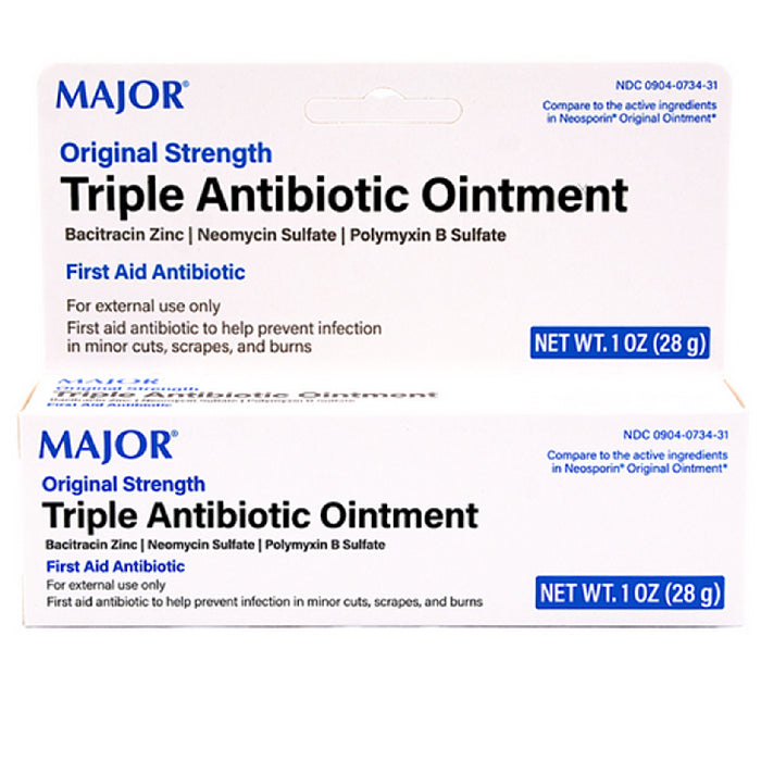 Major Pharmaceuticals Major Triple Antibiotic Ointment First Aid Antibiotic 1 oz | Buy at Mountainside Medical Equipment 1-888-687-4334