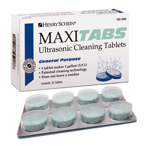 MaxiTabs Ultrasonic Cleaner Tablets, Mint Green, 1 Gallon Dilution 32 Count