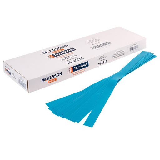 Tourniquet Elastic Strap 18 Inch Length, Blue; durable, reliable, medical-grade, safe patient care.