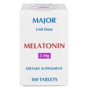 Melatonin 3 mg Unit Dose Tablets (10 Packs of 10) by Major Pharmaceuticals