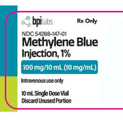 Methylene Blue Injection 1% Single-Dose Vial 10 mL by BPI Labs