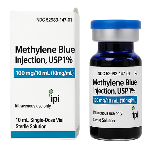 Methylene Blue Injection, USP 1% vial by BPI Labs.