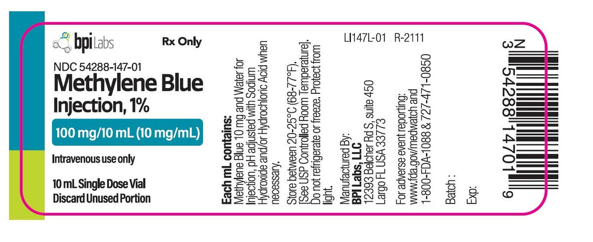 54288-0147-01 - Methylene Blue Injection 1% Single-Dose Vial 10 mL