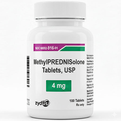 Methylprednisolone 4 mg Tablet 100 Count by Zydus Lifesciences 