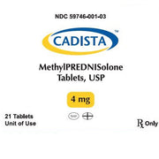 Methylprednisolone Tablets 4 mg Package Label