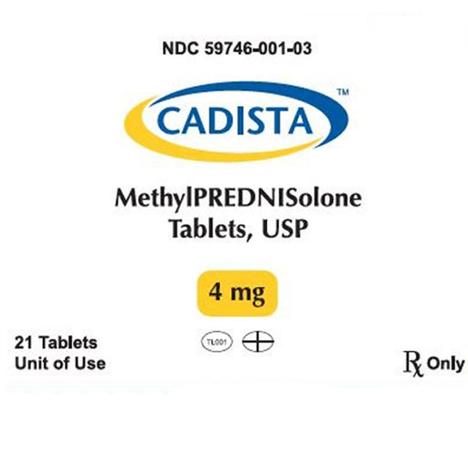 Methylprednisolone Tablets 4 mg Package Label