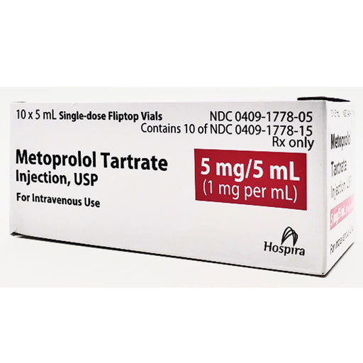 Shop for Metoprolol Tartrate for Injection 5 mL Single-Dose Vials 10/Box used for 