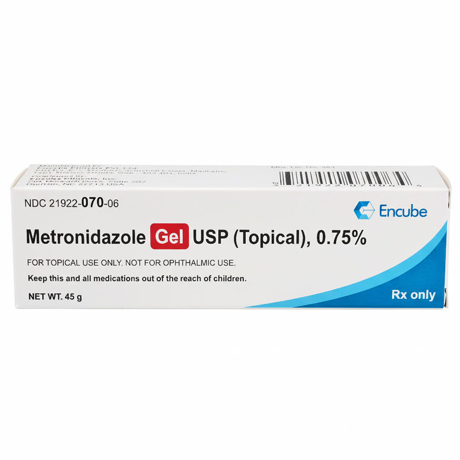 Metronidazole Gel 0.75% Topical-Use 45 grams by Encube