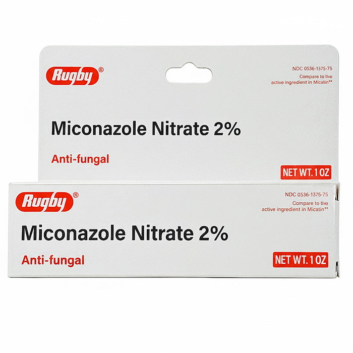 Miconazole Nitrate Cream 2% Antifungal Topical Cream 1 oz Tube by Rugby Labs