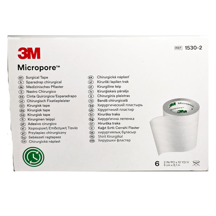 3M Micropore Surgical Tape - 6 Rolls Gentle Paper Tape For Sensitive Skin & Medical Dressings