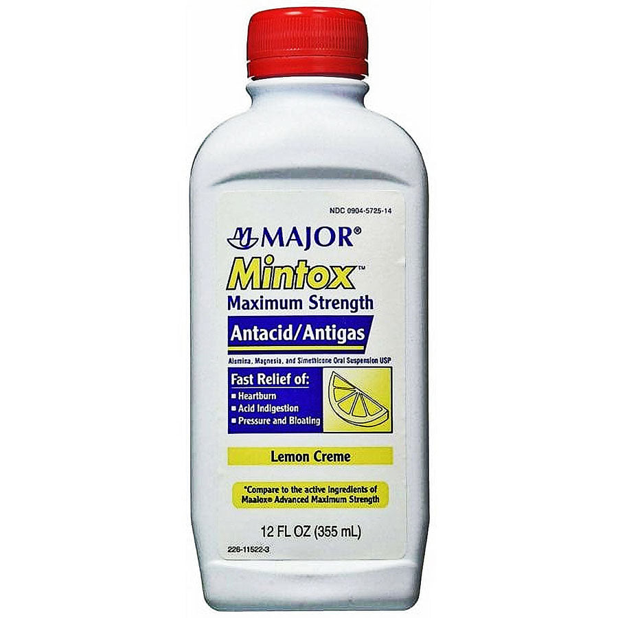 Mintox Antacid Maximum Strength Liquid 12 oz by Major Pharma