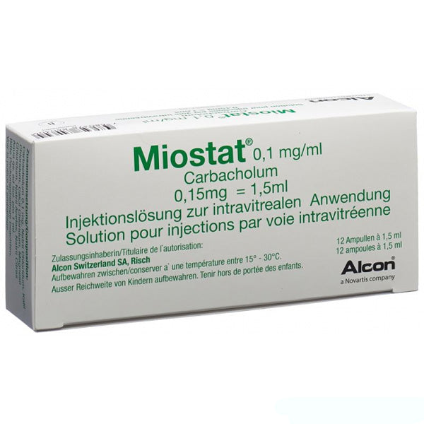 Intraocular Injectable Miostat Injection (Carbachol Intraocular Solution) 0.01% — Mountainside ...