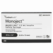 Box of Cardinal Health Monoject insulin safety syringes 29 gauge x 1/2"