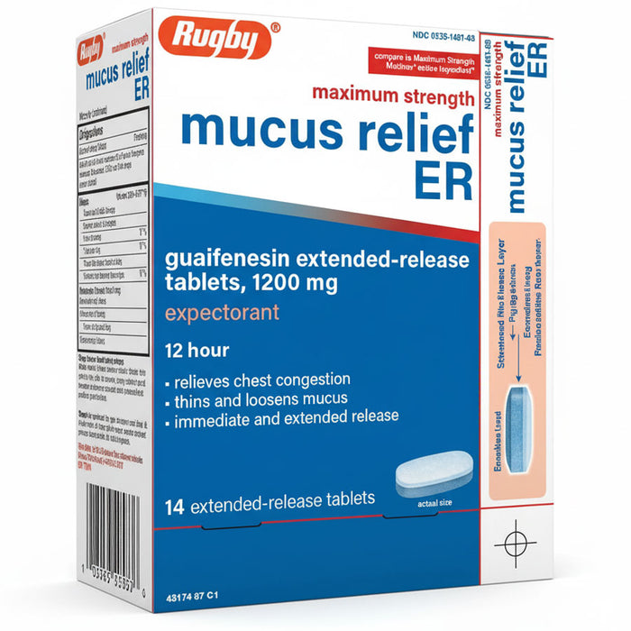 Mucus Relief ER Guaifenesin Extended-Release Tablets 1200 mg
