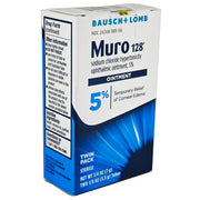 Muro 128 Sodium Chloride Ophthalmic Ointment 5% tube for corneal edema relief, reducing eye swelling and promoting visual health.