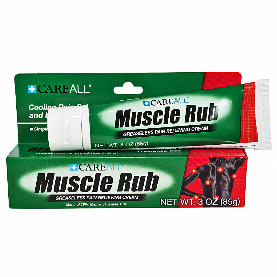 Muscle Rub Pain Relieving Cream, Greaseless Formula, Menthol 10%, Methyl Salicylate 15%
