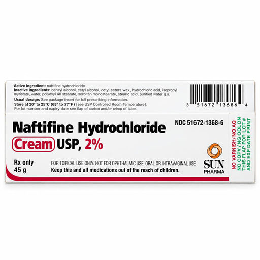 Naftifine Cream (Naftifine Hydrochloride) 2% Antifungal 45 gram