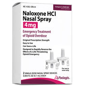 Naloxone HCl Nasal Spray 4 mg, Emergency Nasal Spray (2-Pack) by Padagis US