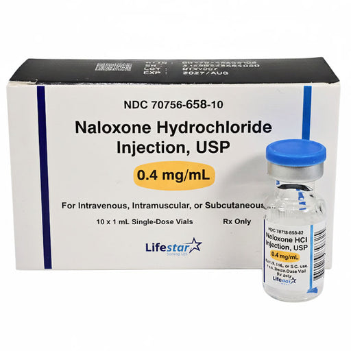 Naloxone Hydrochloride Injection 0.4 mg Lifestar Pharma 70756-0658-25
