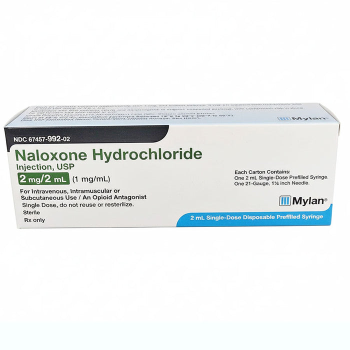 Naloxone Hydrochloride Injection 2 mg_2 mL by Mylan - NDC 67457-0992-02