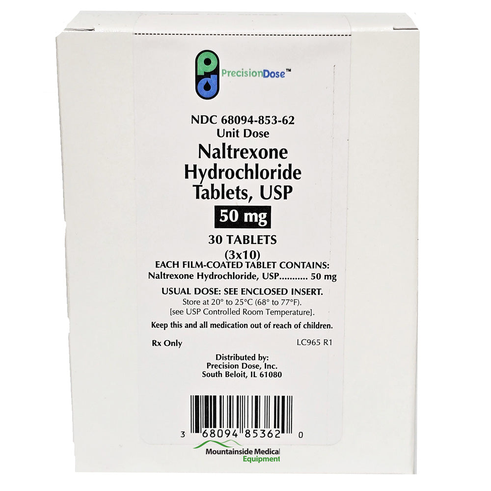 Naltrexone Hydrochloride Tablets 50 mg Unit Dose (3 x10's) 30 Count (R