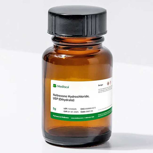 Naltrexone Hydrochloride USP (Dihydrate) For Compounding (API), high-quality ingredient for precision addiction treatment formulations.