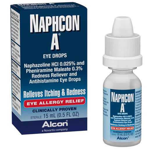 Naphcon A Allergy Itching and Redness Relief Eye Drops Naphazoline HCI 0.025% Default Title