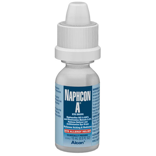 Naphcon A Allergy Itching and Redness Relief Eye Drops Naphazoline HCI 0.025% Default Title