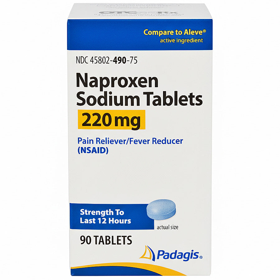 Naproxen Ritemed Naproxen Sodium 220 mg Tablets by Padagis 90 Count — Mountainside Medical