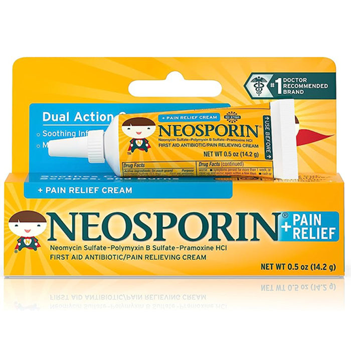 Buy Johnson and Johnson Consumer Inc Neosporin For Kids + Pain Relief First Aid Antibiotic Cream 0.50 oz  online at Mountainside Medical Equipment