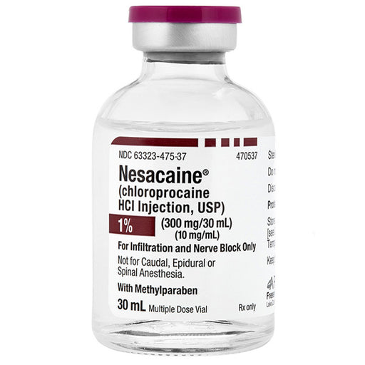 Nesacaine Chloroprocaine HCL 1% Injection 30 mL Multiple-Dose Vials