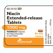 Niacin Tablets 1000 mg bottle, promoting cholesterol reduction, cardiovascular health, and energy metabolism support for overall wellness.