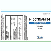 Nicotinamide Tablets with Zinc, Folate, Copper, Selenium & Chromium 60 Count for immune support, skin health, and cell function.