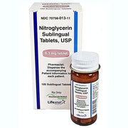 Nitroglycerin Sublingual Tablets 0.3 mg for chest pain relief.