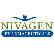 Nivagen Pharmaceuticals logo featuring a stylized blue and green design with a sun and wave motif