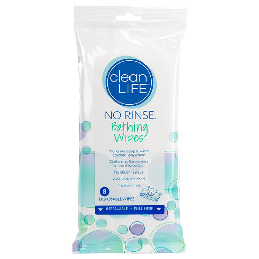 No-rinse bathing wipes