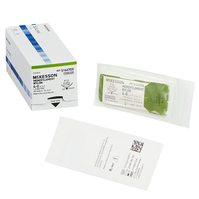 Nylon Suture with P-12 Needle Size 4