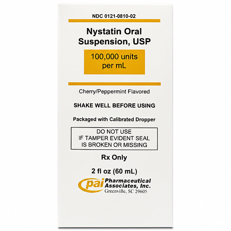 Nystatin Oral Suspension Liquid SS 100,000 Unit Per mL 60 mL by Pharmaceutical Associates
