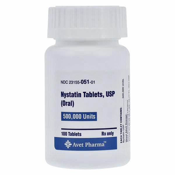 Nystatin Tablets 500000 Units by Avet Pharma — Mountainside Medical